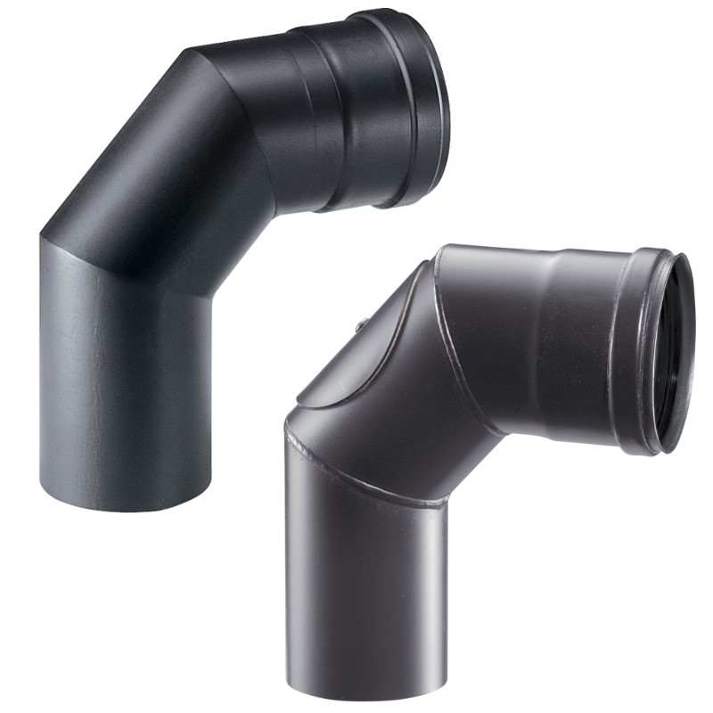 COUDE BUSE MÉTAL ÉMAILLÉ NOIR 90°