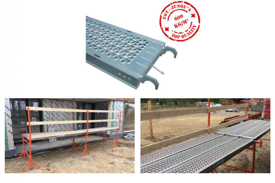 PLANCHER ECHAFAUDAGE MÉTAL