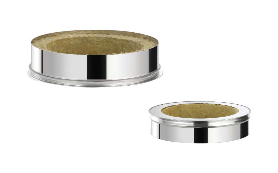 FINITION POUR RACCORD DE BRANCHEMENT INOX DOUBLE PAROI