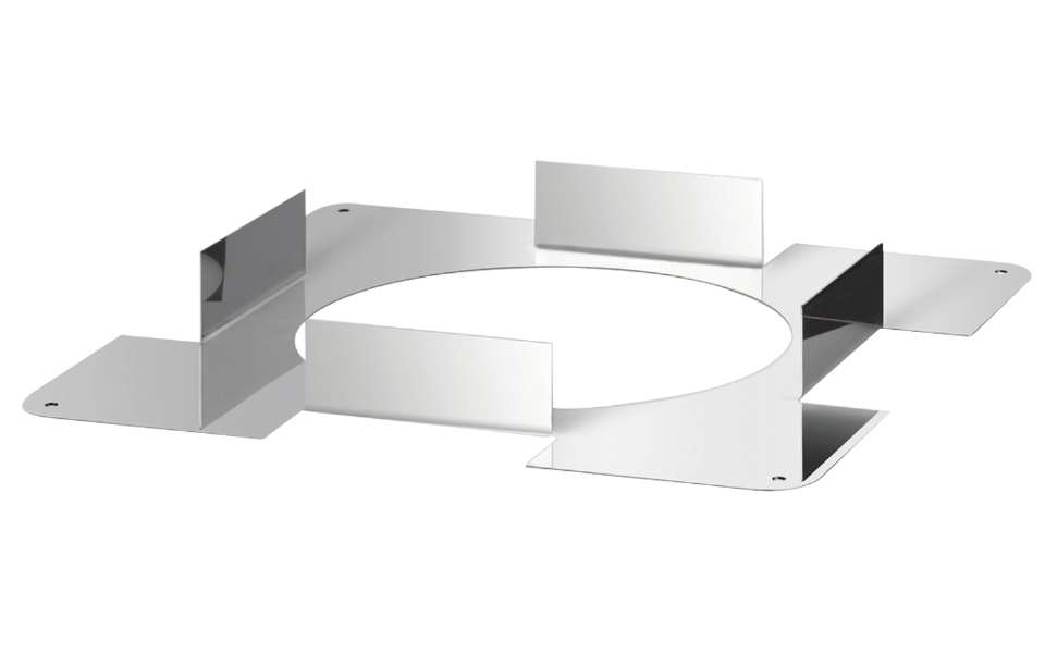 PLAQUE INOX DOUBLE PAROI ANTI FEU