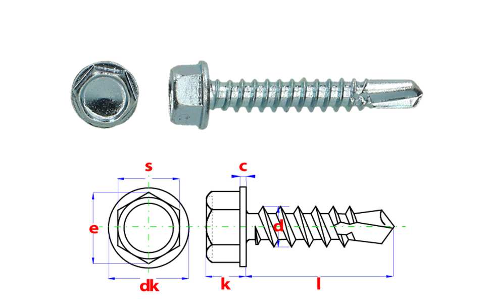 VIS AUTOFORANTE TÊTE HEXAGONALE - DIN 7504K - INOX