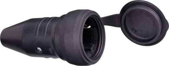 FICHE ELECTRIQUE IP44 CAOUTCHOUC FEMELLE