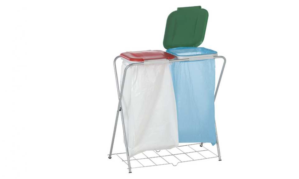 SUPPORT SAC POUBELLE DOUBLE GRILLE