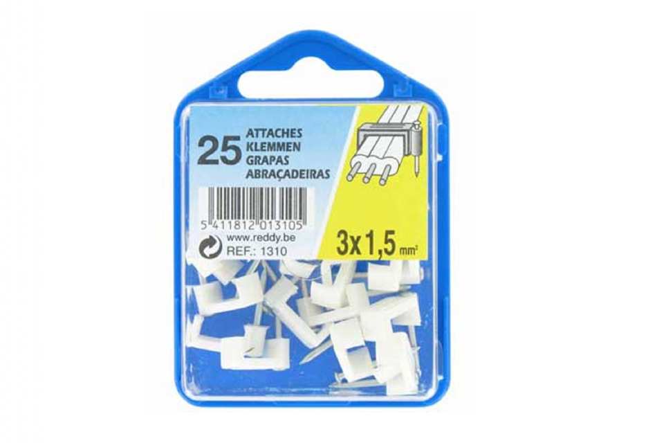 ATTACHE POUR CABLE ELECTRIQUE A CLOUER PLAT
