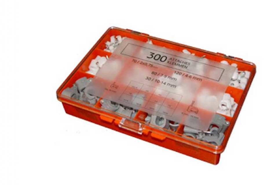 ATTACHE POUR CABLE ELECTRIQUE MULTICLIPS ASSORTIMENT 300