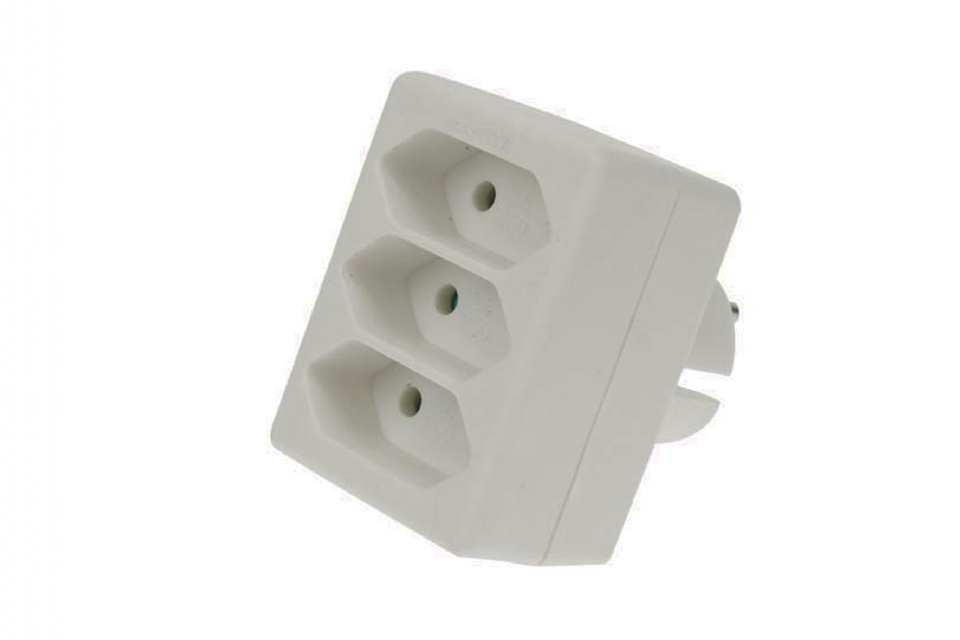 DOMINO 3X2.5A BLANC