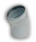 COUDE PVC A JOINT ORANGE 30°