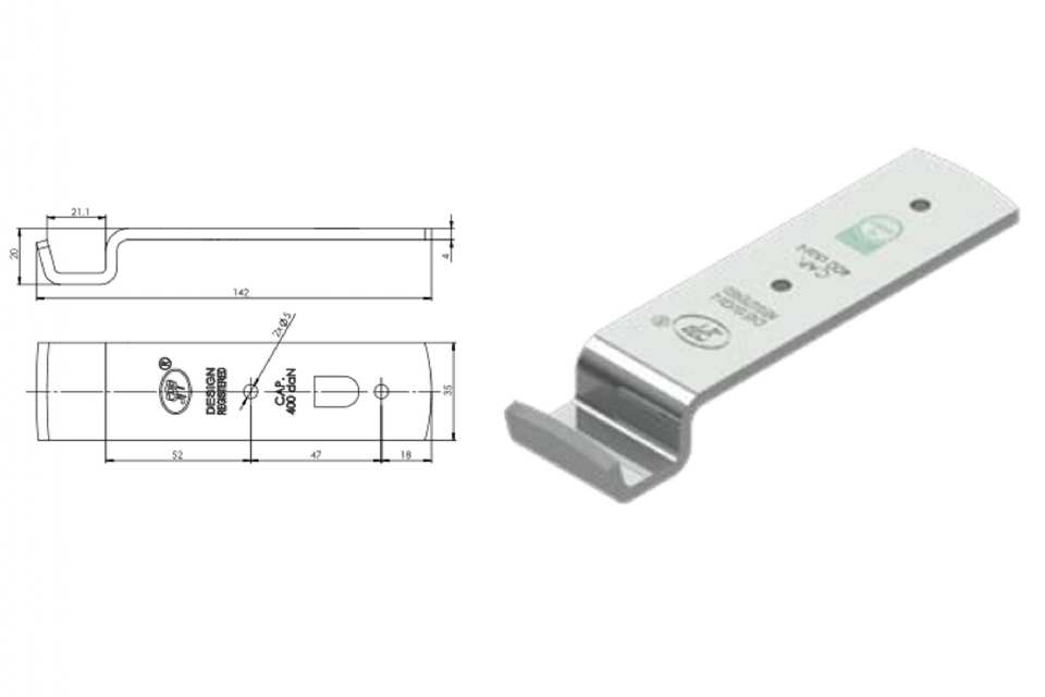 ATTACHE POUR VERROU REMORQUE Z-01A