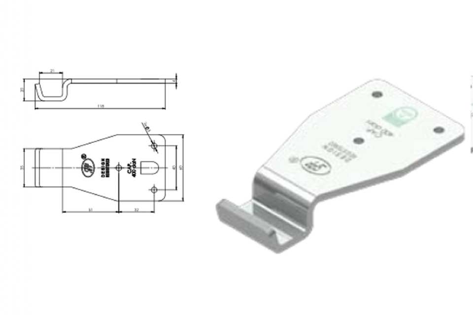 ATTACHE POUR VERROU REMORQUE Z-01D