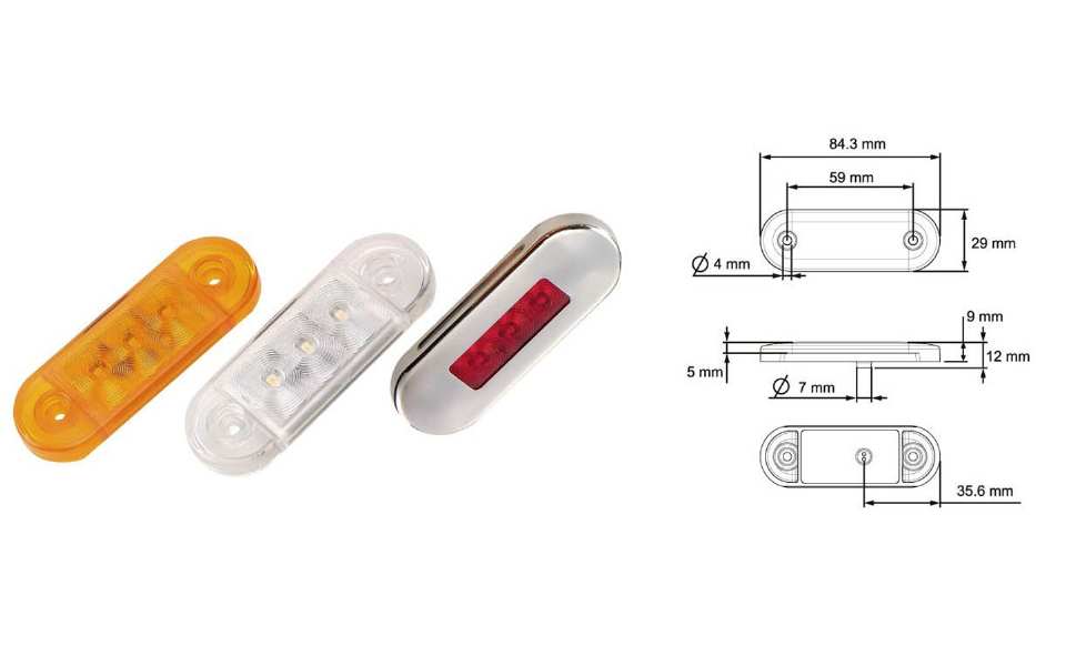 FEU POSITION OVAL PETIT LED