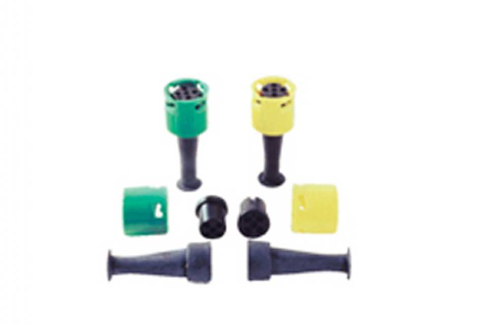 SOCLE AVEC CONNEXION RAPIDE VERT 5 POLES