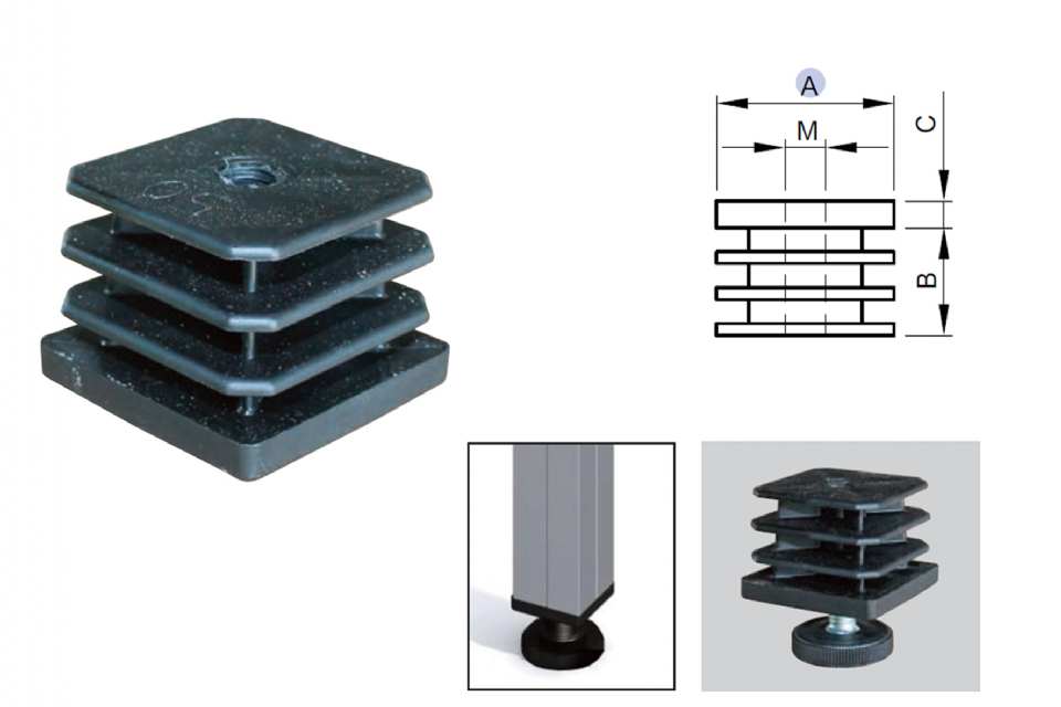CAPUCHON PVC CARRÉ AVEC FILET