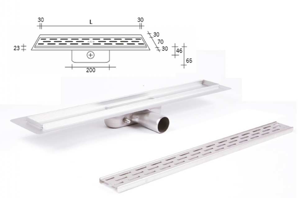 CANIVEAU DE DOUCHE INOX ACO CLASSIC 360°