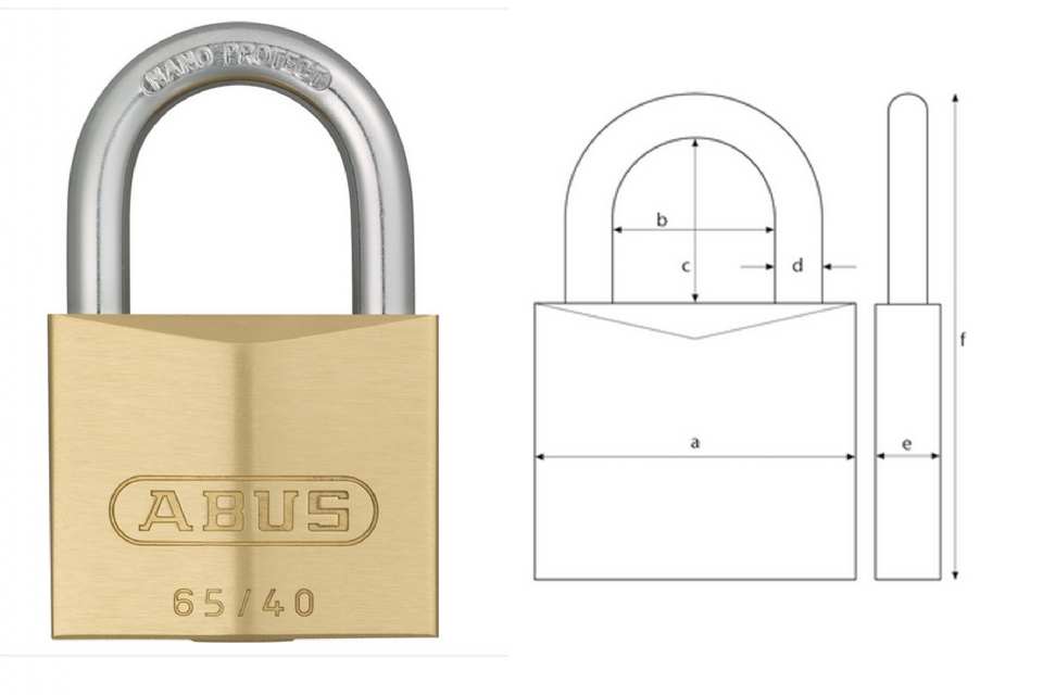 CADENAS RECTANGULAIRE ABUS 65 LAITON