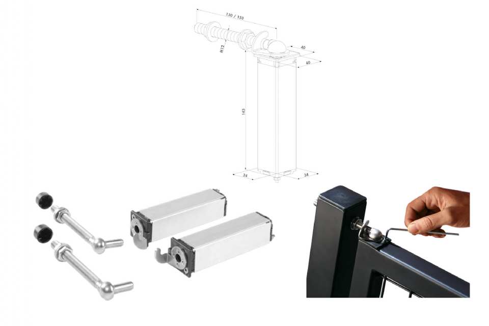 CHARNIÈRES AUTOMATIQUES POUR PORTILLON
