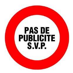 ADHÉSIF ROND PAS DE PUBLICITÉ SVP