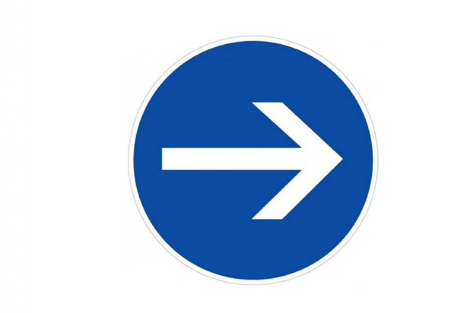ADHÉSIF ROND SENS OBLIGATOIRE