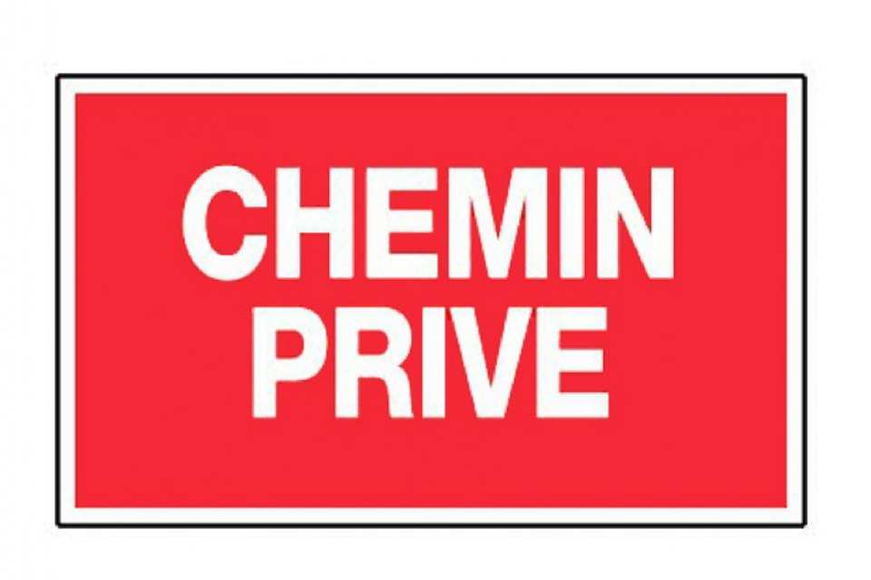 PANNEAU ALU RECTANGLE CHEMIN PRIVE