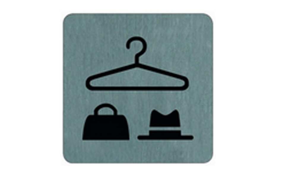 PANNEAU ALUMINIUM CARRE VESTIAIRE