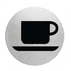 PANNEAU ALUMINIUM ROND CAFE