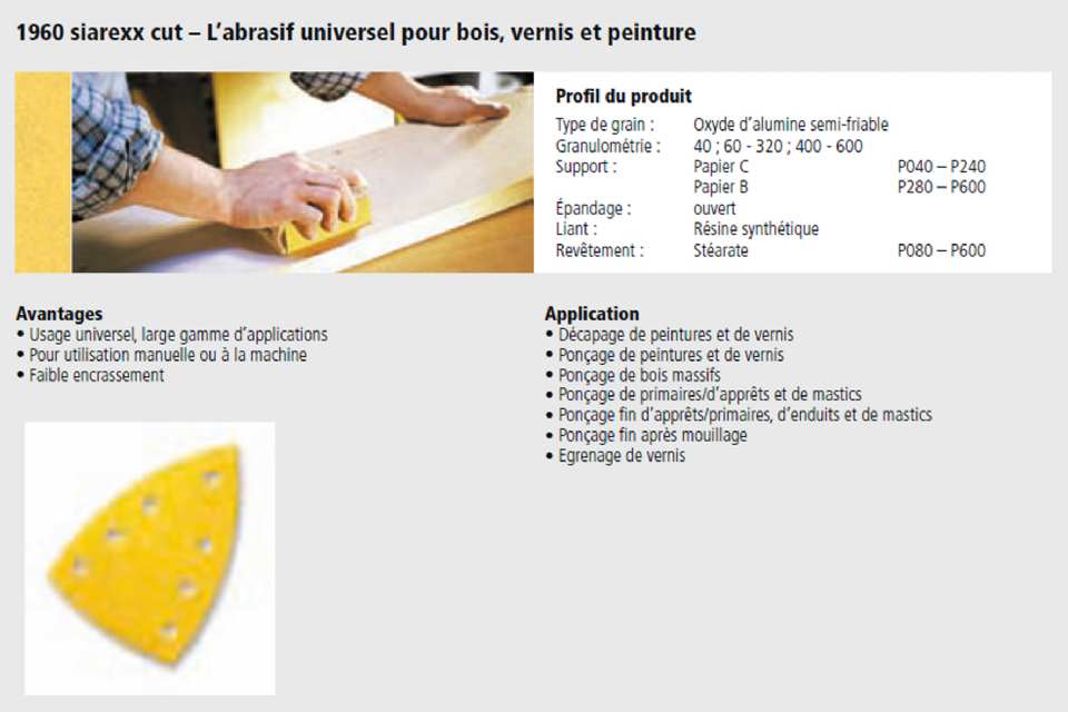 FEUILLE ABRASIVE SIAREXX CUT DELTA 7 TROUS