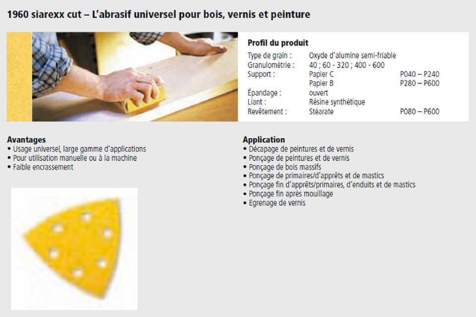 FEUILLE ABRASIVE SIAREXX CUT POLYGONE