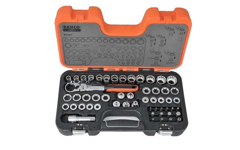 COFFRET À DOUILLES TRAVERSANTES 10>24 MM + EMBOUTS BAHCO