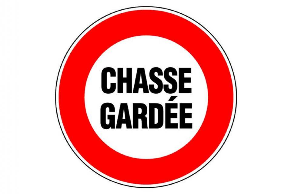 PANNEAU PVC ROND CHASSE GARDÉE