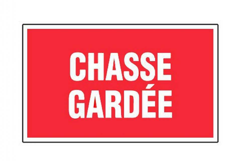 PANNEAU PVC RECTANGLE CHASSE GARDÉE