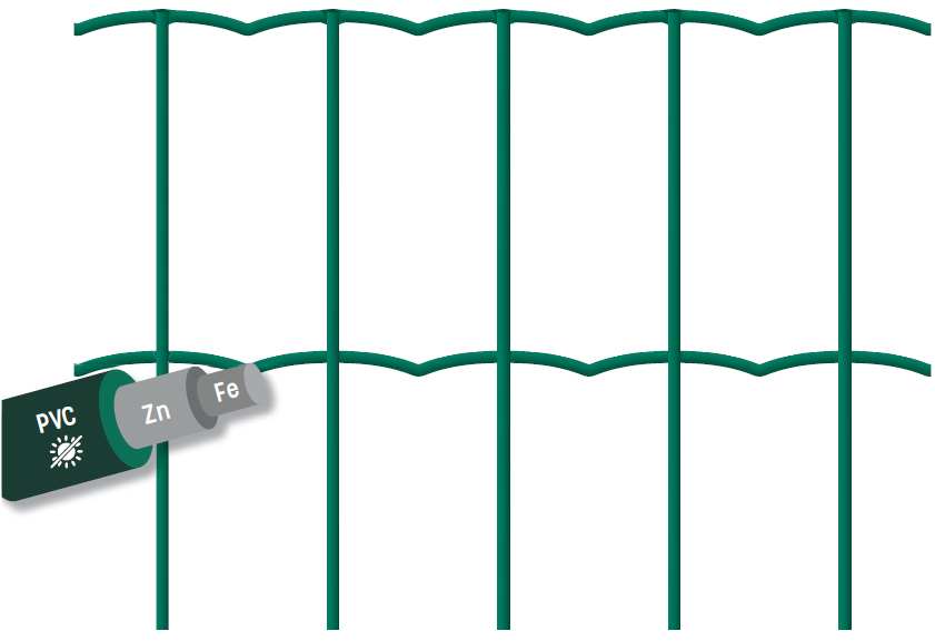TREILLIS PLASTIFIÉ SOUDÉ 100 X 50