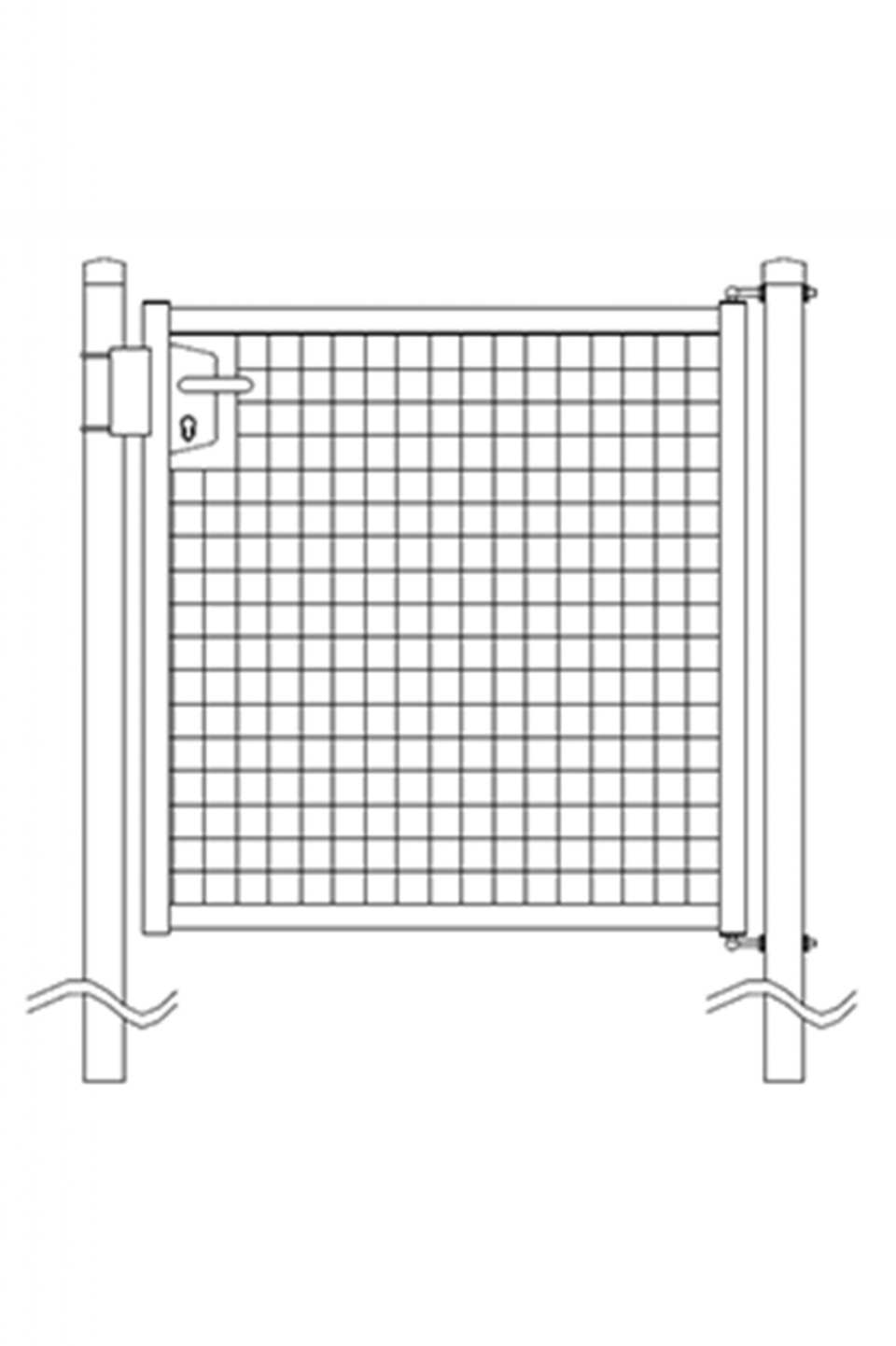 PORTAIL SIMPLE BATTANT - JARDIN PLASTIFIÉ AVEC VERROU