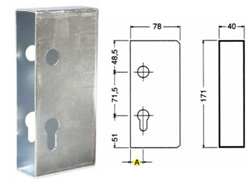 COUVERTURE ACIER GALVANISÉ POUR SERRURE