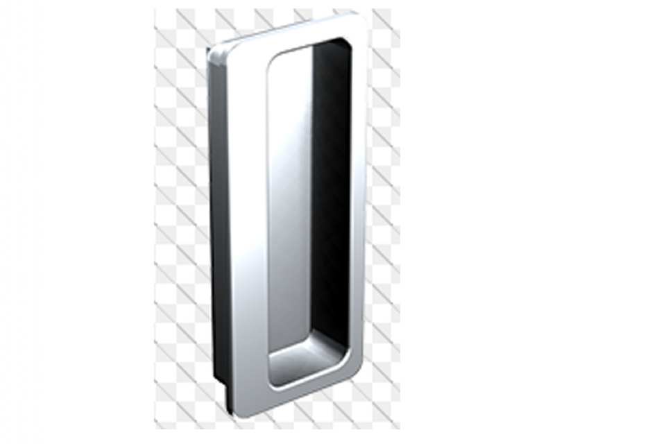 POIGNÉE CUVETTE À ENCASTRER EN MÉTAL RECTANGULAIRE
