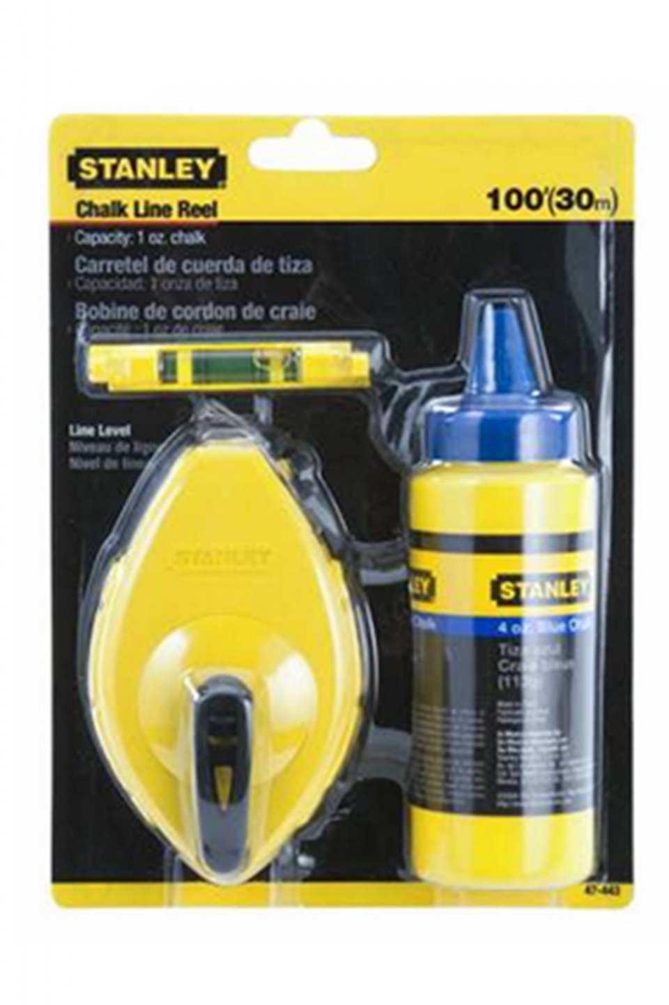 CORDEAU PLASTIQUE 30M + POUDRE + NIVEAU