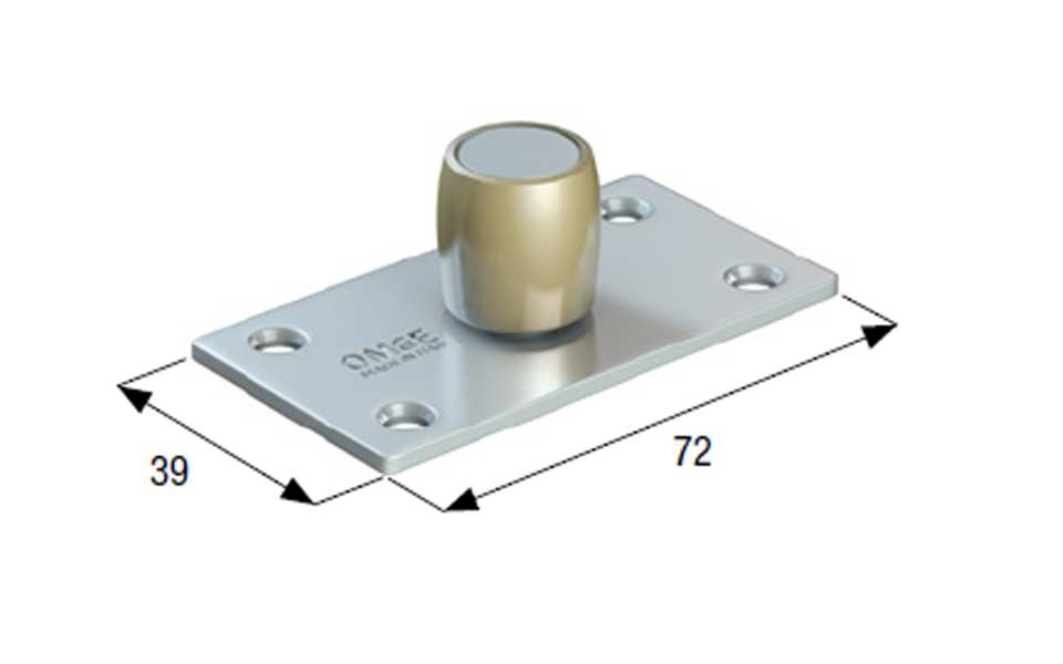 GUIDE DE RAIL ROLL GE 400KG SIMPLE SUR PLATINE
