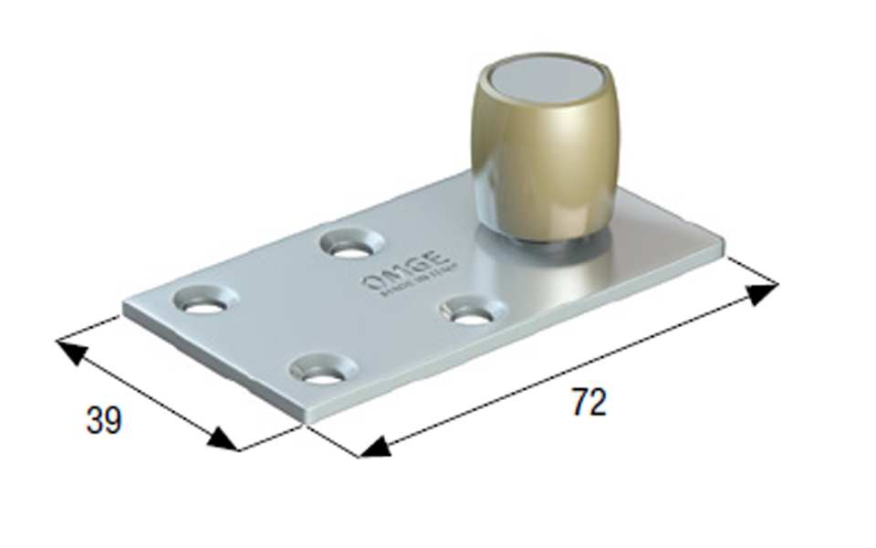 GUIDE DE RAIL ROLL GE 400KG SIMPLE DÉPORTÉ SUR PLATINE