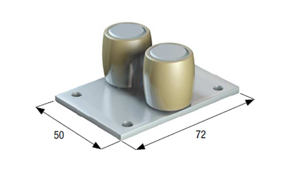 GUIDE DE RAIL ROLL GE 800KG DOUBLE PLATINE