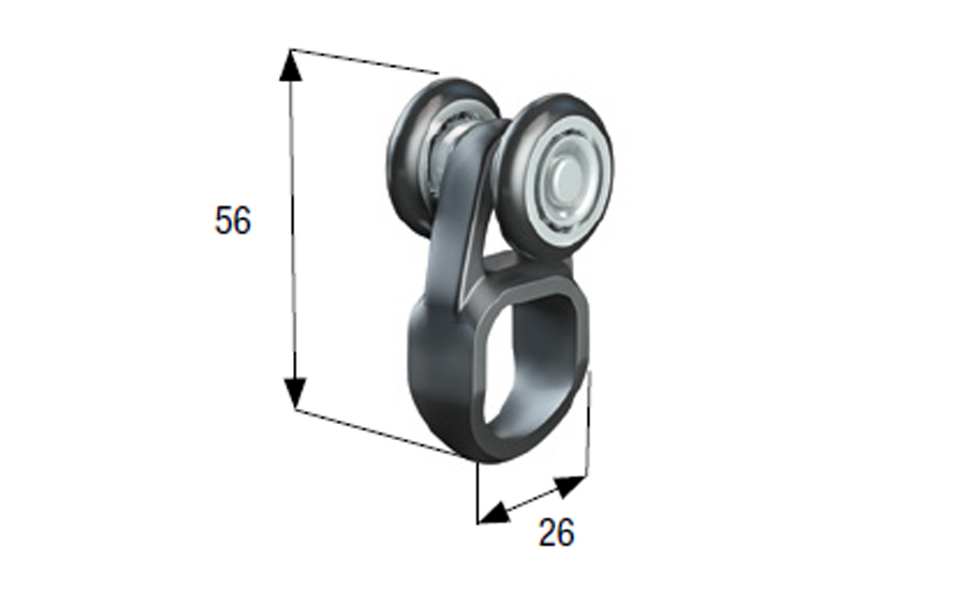 ROULETTE DE RAIL ROLL GE SIMPLE NYLON