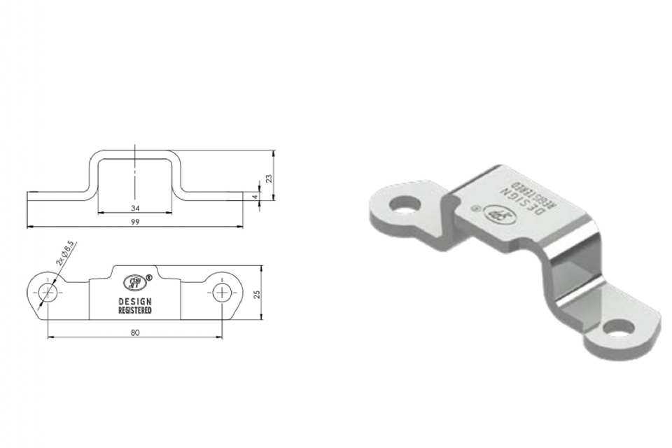 ATTACHE POUR VERROU REMORQUE Z-09A