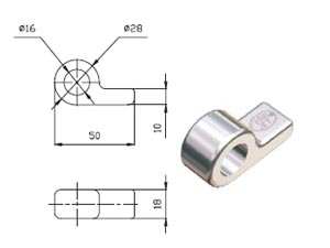 ATTACHE POUR VERROU REMORQUE Z-12A