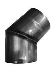 COUDE BUSE MÉTAL ÉMAILLÉ NOIR 45°