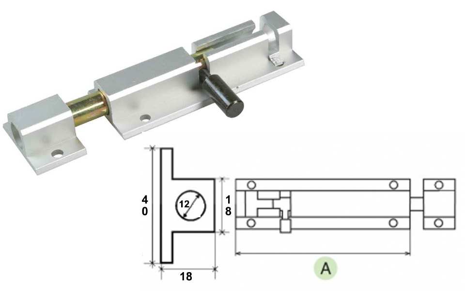 VERROU ROND ALUMINIUM - ACIER
