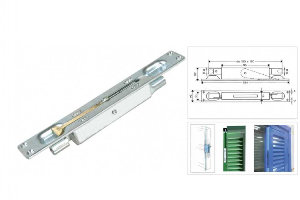 VERROU ROND DOUBLE POUR PORTE ENCASTRE