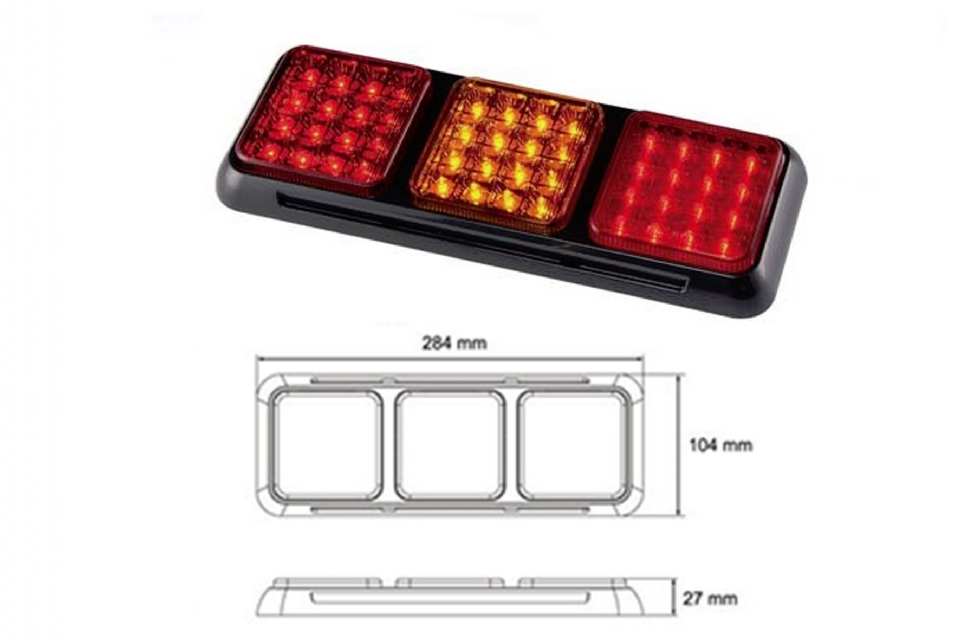 FEU CLIGNOTANT + STOP + ANTIBROUILLARD LED