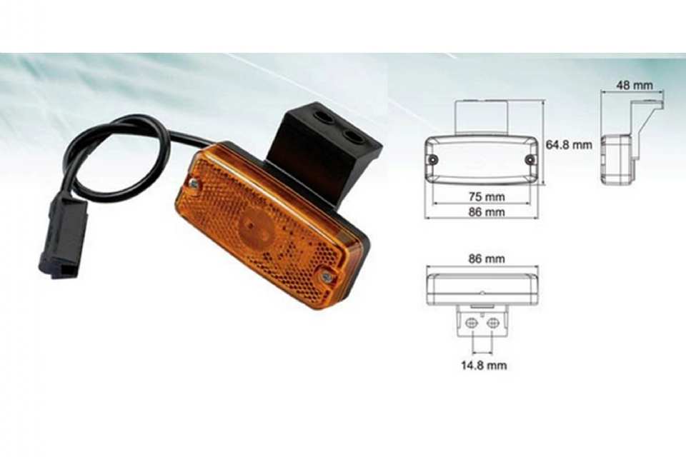FEU POSITION LATÉRAL AVEC SUPPORT LED PM