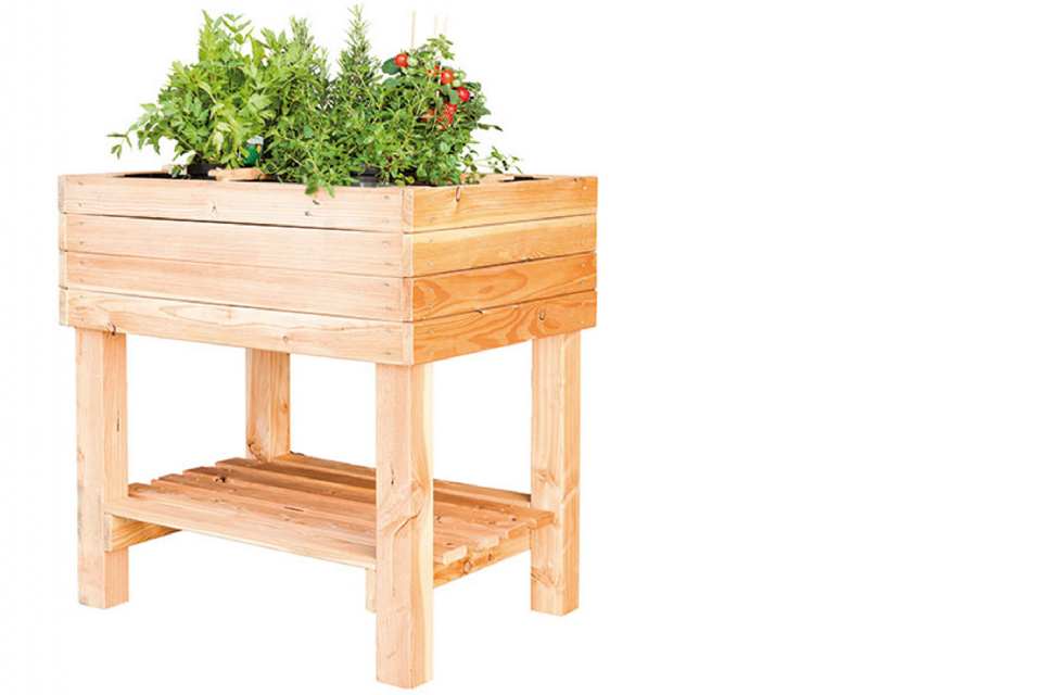 JARDINIÈRE DE TABLE EN MÉLÈZE