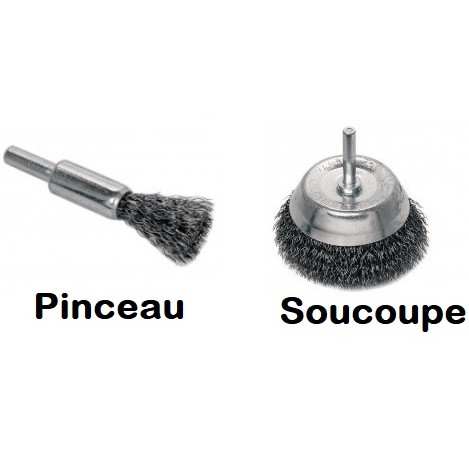BROSSE METAL PINCEAU POUR FOREUSE