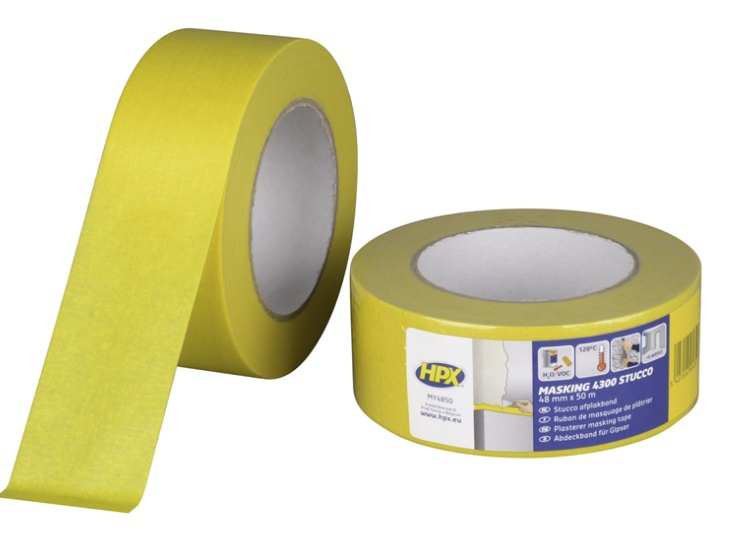 RUBAN ADHESIF MASQUAGE PLATRIER JAUNE HPX
