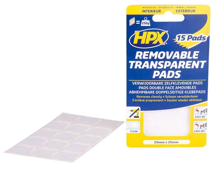 PADS ADHESIF DOUBLE FACE AMOVIBLES HPX