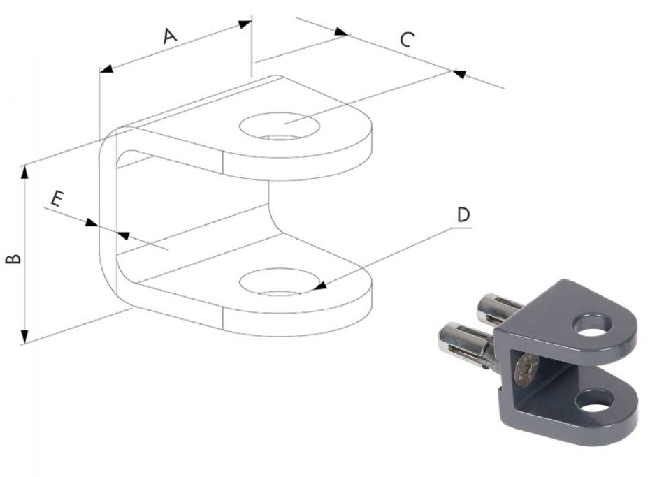 OREILLE U A VISSER AVEC FIXATION QUICK-FIX